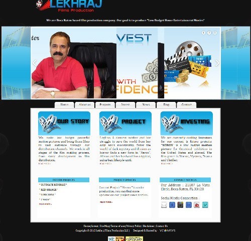 Web Design Portfolio Image - Lekhraj Films
